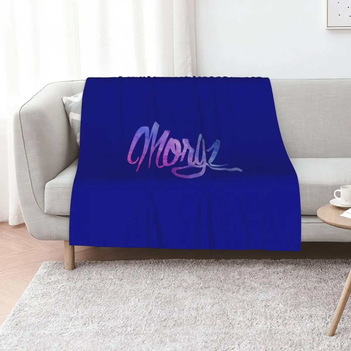 

Youth Morgz Galaxy Logo Throw Blanket warm for winter Flannel Fabric Designers Blankets For Bed Blankets