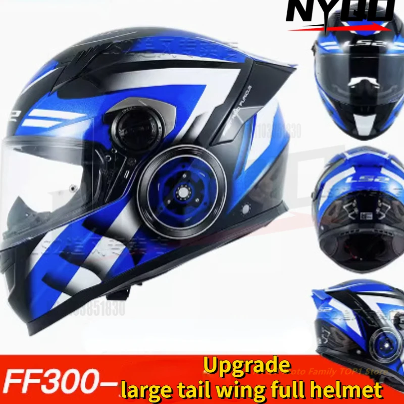 

LS2 helmet new motorcycle full helmet for men women 4 season universal motorcycle anti fog large tail FF300 casco moto