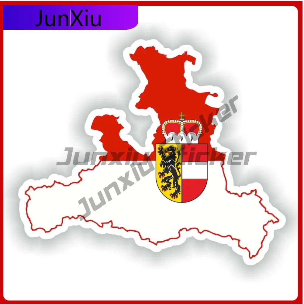 

Salzburg Austria State National Flag And Emblem Map Shape Stickers Decorative Camping Car Bike Accessories Motorcycle Stickers