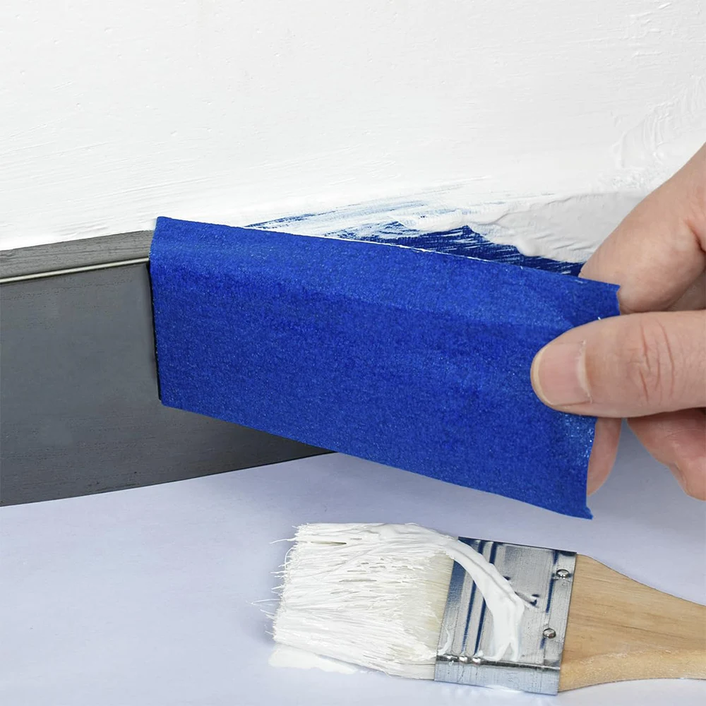 20/400 м синяя малярная лента для рисования стен, ремесел, строительной очистки, маскирующая лента для нескольких поверхностей, легко удаляемая лента для художника