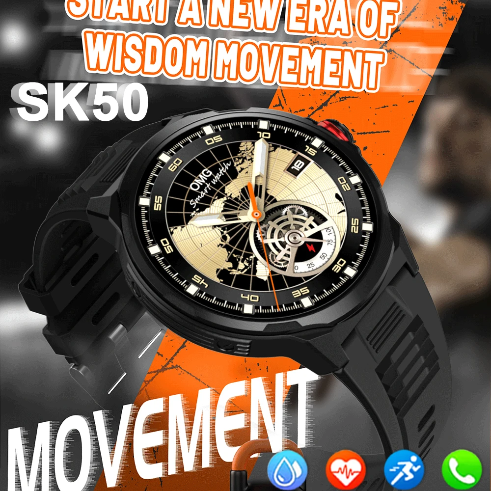 

XUESEVEN SK50 Wireless Calling Smart Watch Dial Multi -Sport Mode Calling Reminder And Rejection SMS Reminder For IPhone/Andriod