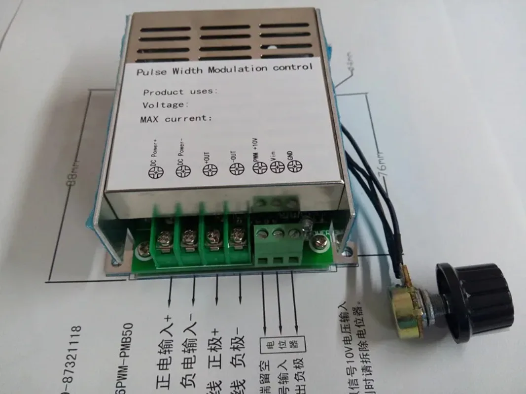 DC24V Tension Control Board for Magnetic Powder Clutch Brake Support PLC 0-10V Analog & PWM Signal Adjustment