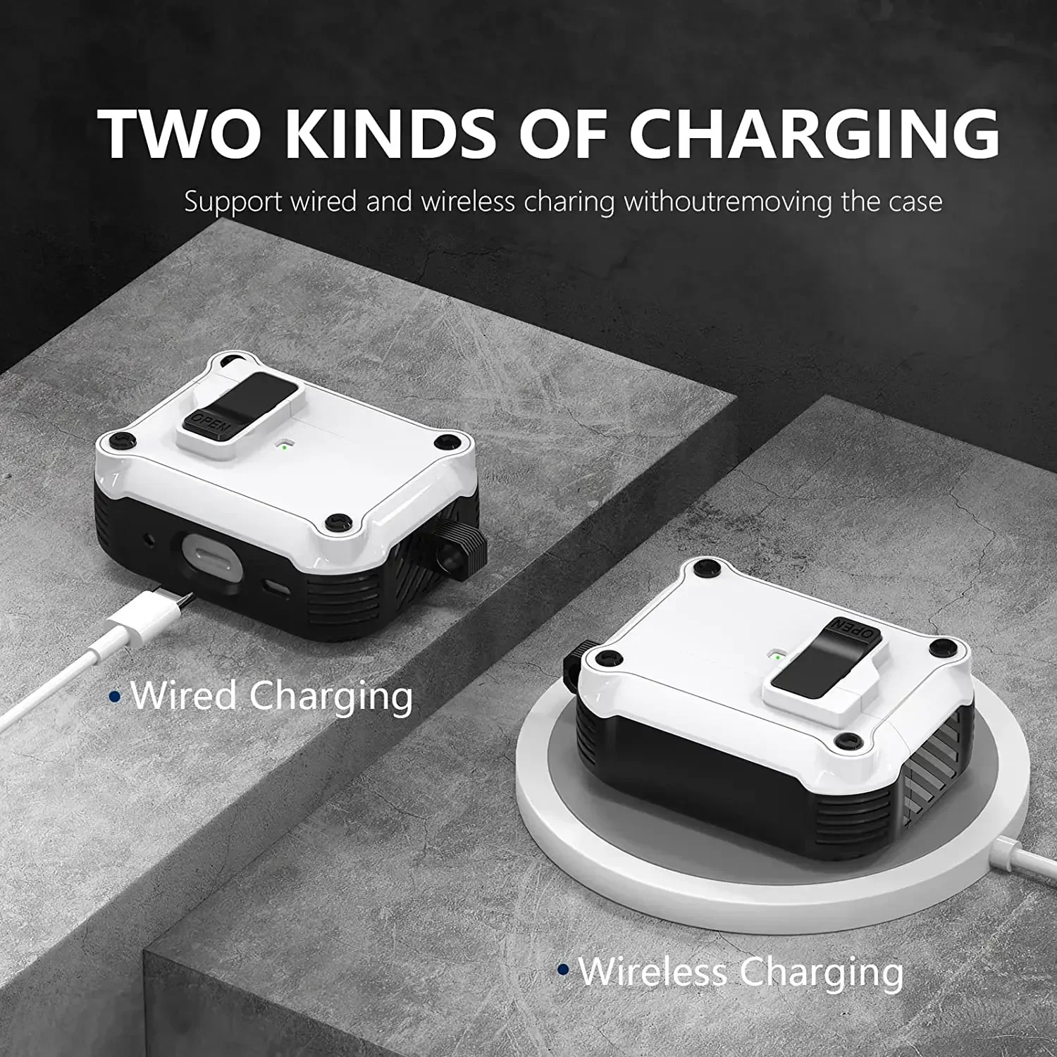 Фонарь для AirPods Pro 2-го 1-го поколения, автоматический защелкивающийся переключатель, безопасный фонарь для Apple AirPods 3, 2, 1