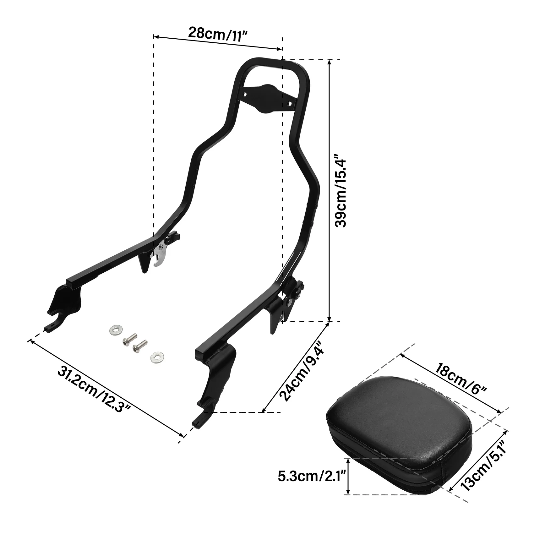 Backrest Sissy Bar Pad Docking Kit Fit For Harley Nightster RH975 2022-2023 Nightster Special RH975S 2023 Motorcycle view 5