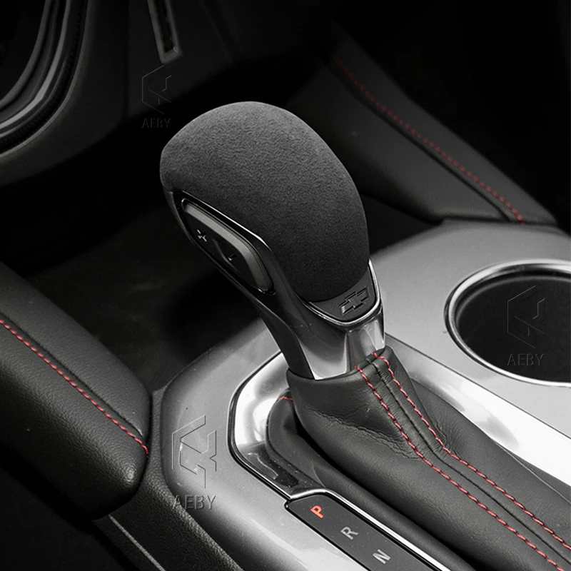 

For Chevrolet Malibu XL Equinox Blazer 2019-2024 Suede leather Front Gear Shift Knob Cover Decorative Car Interior Accessories