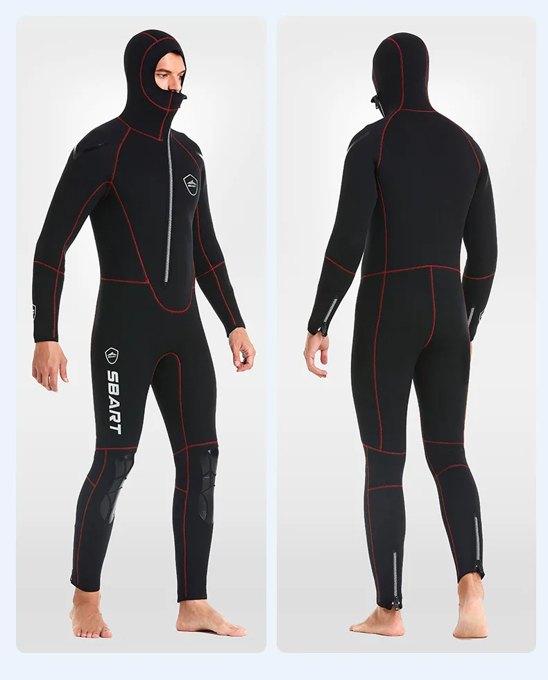 Men 5mm Neoprene Wetsuits Full Body Scuba Diving Suit Snorkeling Surfing Swimming Long Sleeve Keep Warm Water Wetsuits