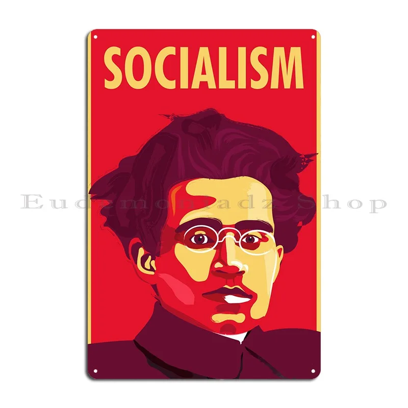 Antonio Gramsci Metal Plaque Kitchen Create Garage Cinema Design Tin Sign Poster