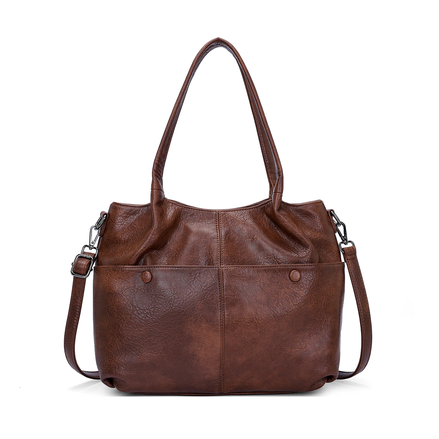 

Ladies Leather Tote Bag 2026 New Spring Summer Versatile Large Capacity Single Shoulder Crossbody Bag for Work School Commuting