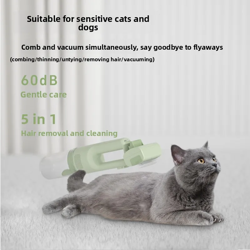 Pet Multifunctional Hair Sucker Cat Dog Electric Hair Suction Comb Cat Dog Comb Open Knot Clothes Hair Removal