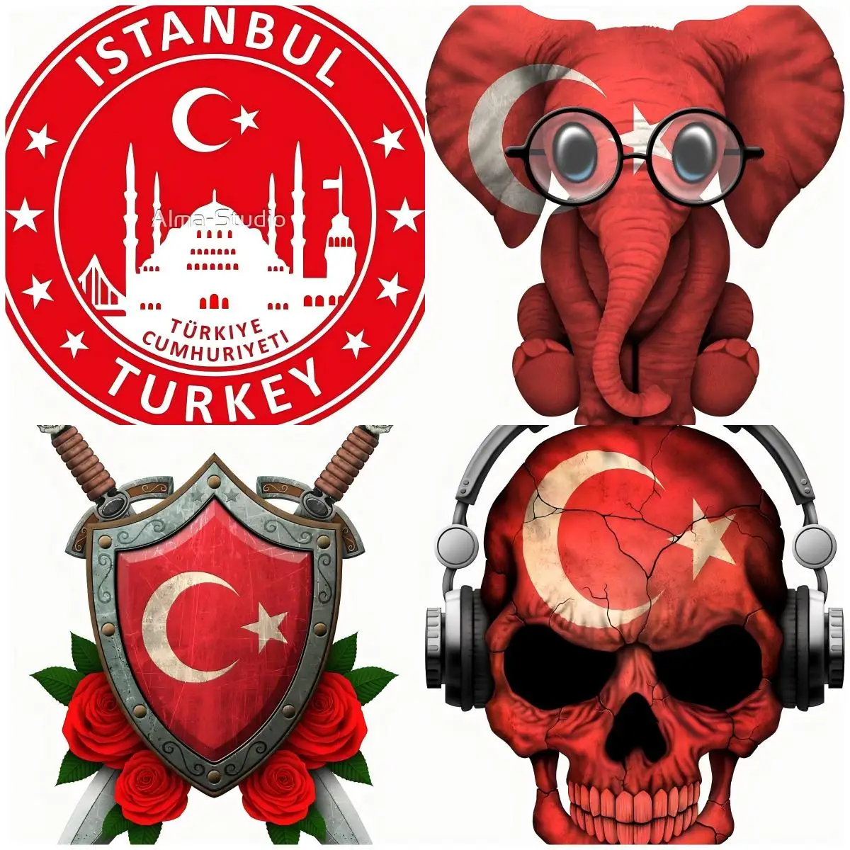 

Turkey Flag Decal Sticker for Bumpers Windows Cars Laptops Accessory Decorative Refit Bumper Truck Electric