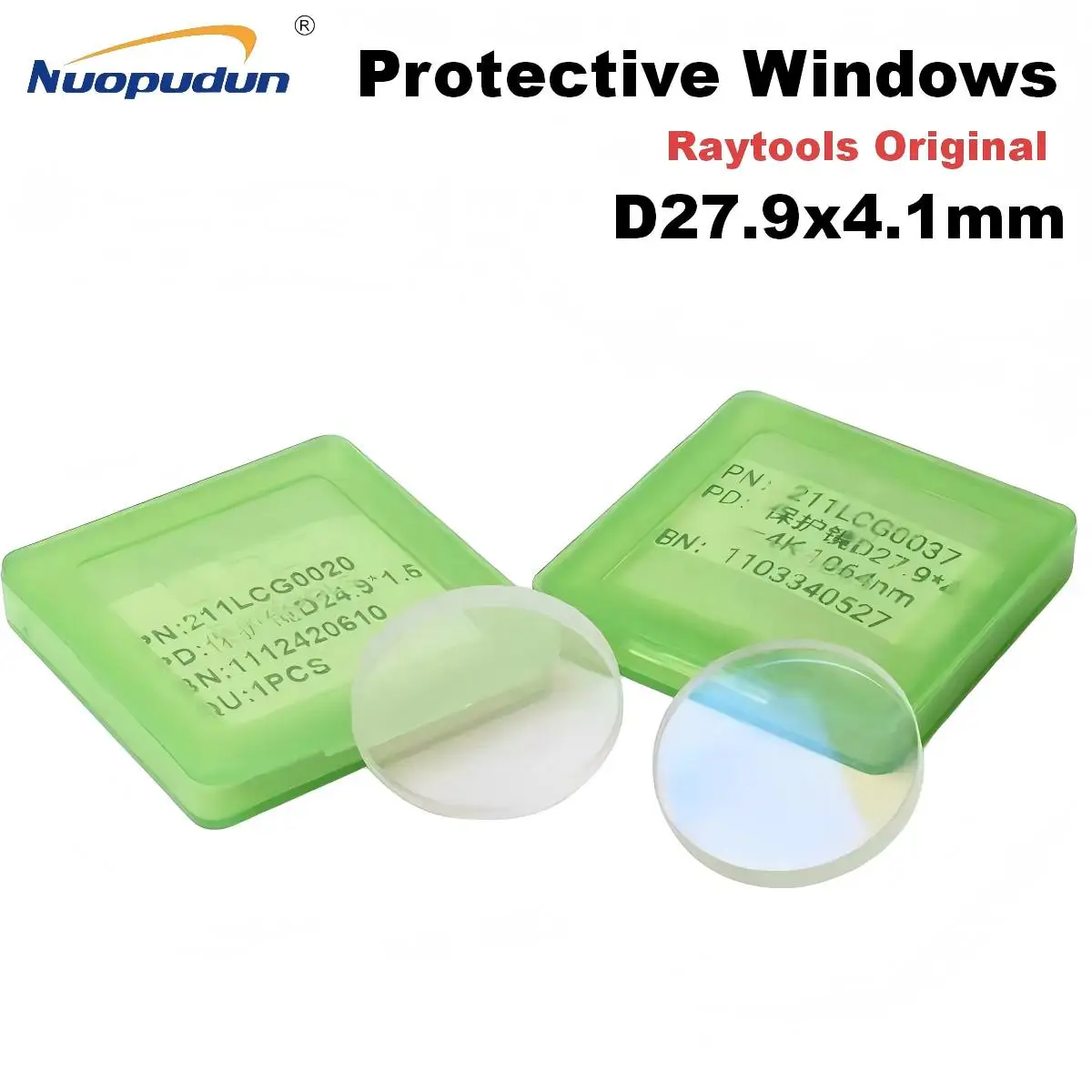 Raytools Original Laser Protective Window Lens 27.9x4.1mm Part No.211LCG0037 Fit Raytools BT240S BM111 Fiber Laser Cutting Head