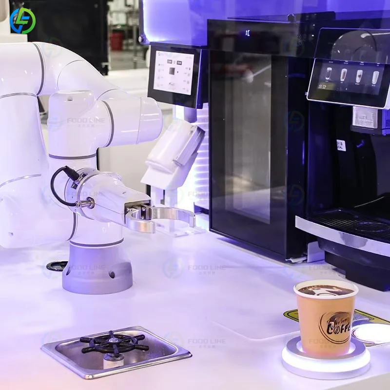 Smart Robot Coffee Machine Customized Automatic Coffee Brewer Espresso Latte Cappuccino AI Barista Commercial Beverage Solution