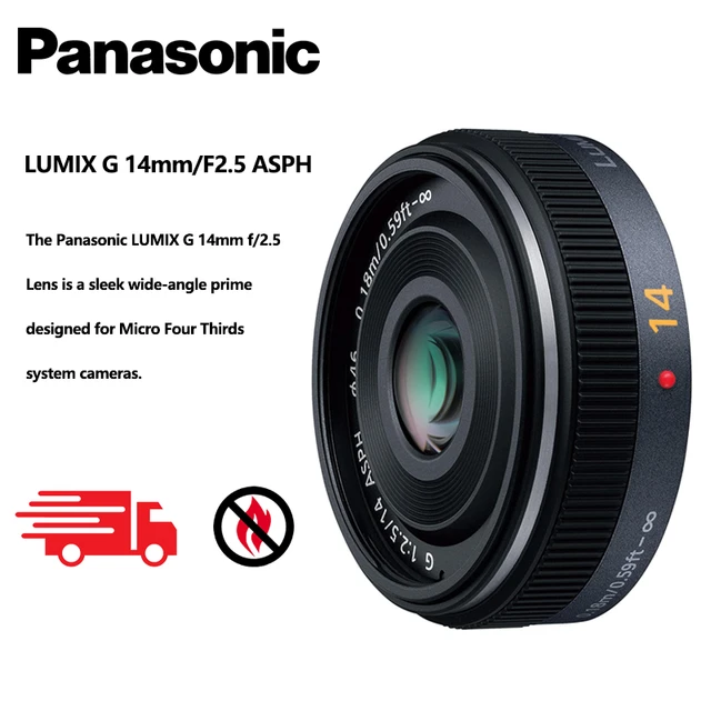 Panasonic-lumix g asph g 14mm、f2.5パンケーキレンズ (保証なし)