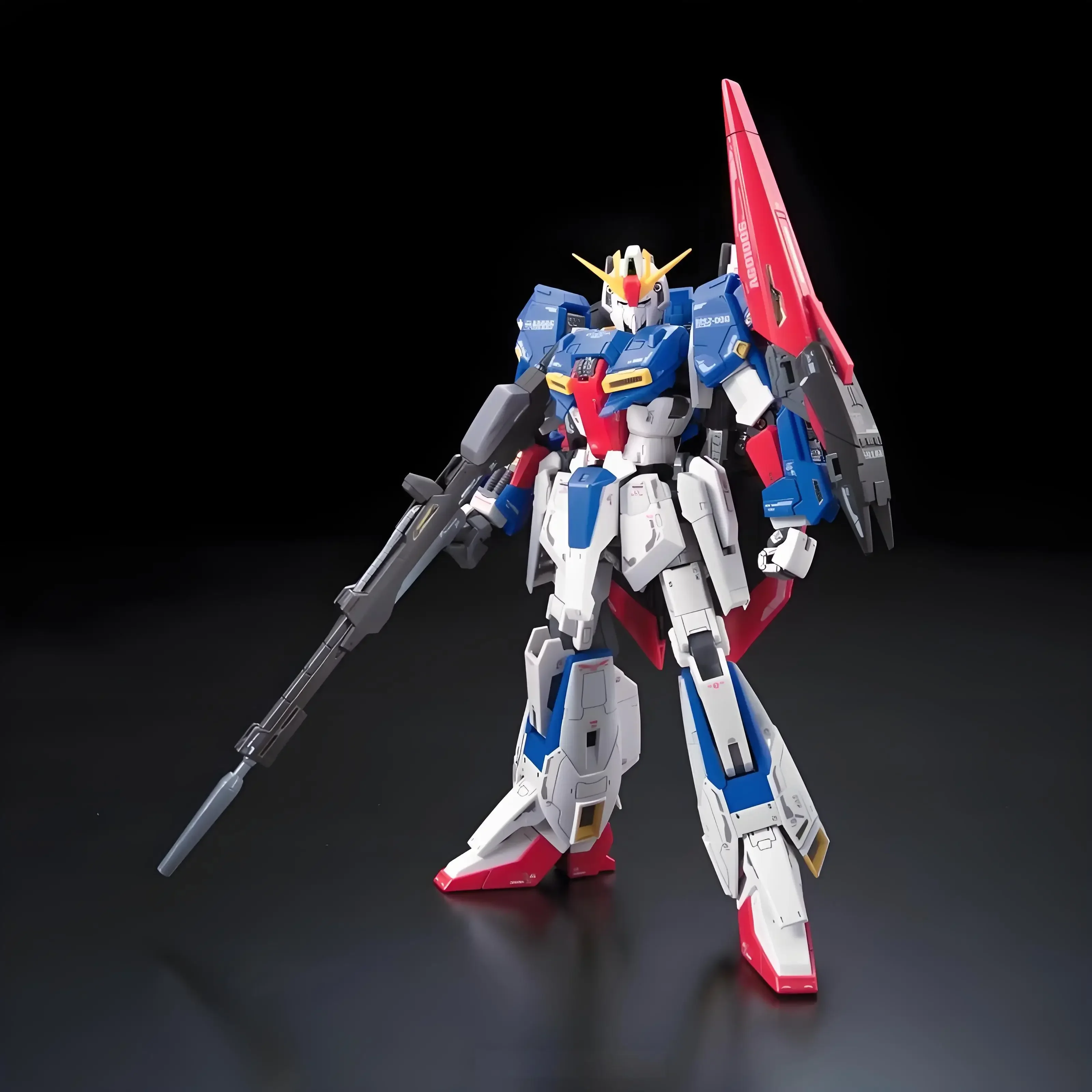 بانداي جاندام أطقم منمذجة أنيمي الشكل RG 10 1/144 MSZ-006 زيتا جاندام حقيقية Gunpla نموذج عمل لعبة الشكل لعب للأطفال