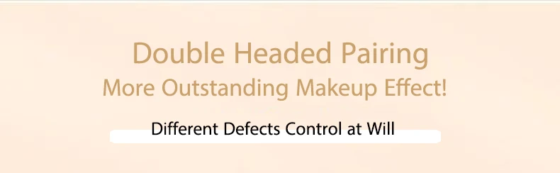 WOKO Double Head Concealer Brush Finger Concealer Makeup Brush & Tip Head Concealer Brush Facial Blemish Coverage Makeup Tool – Detail 3