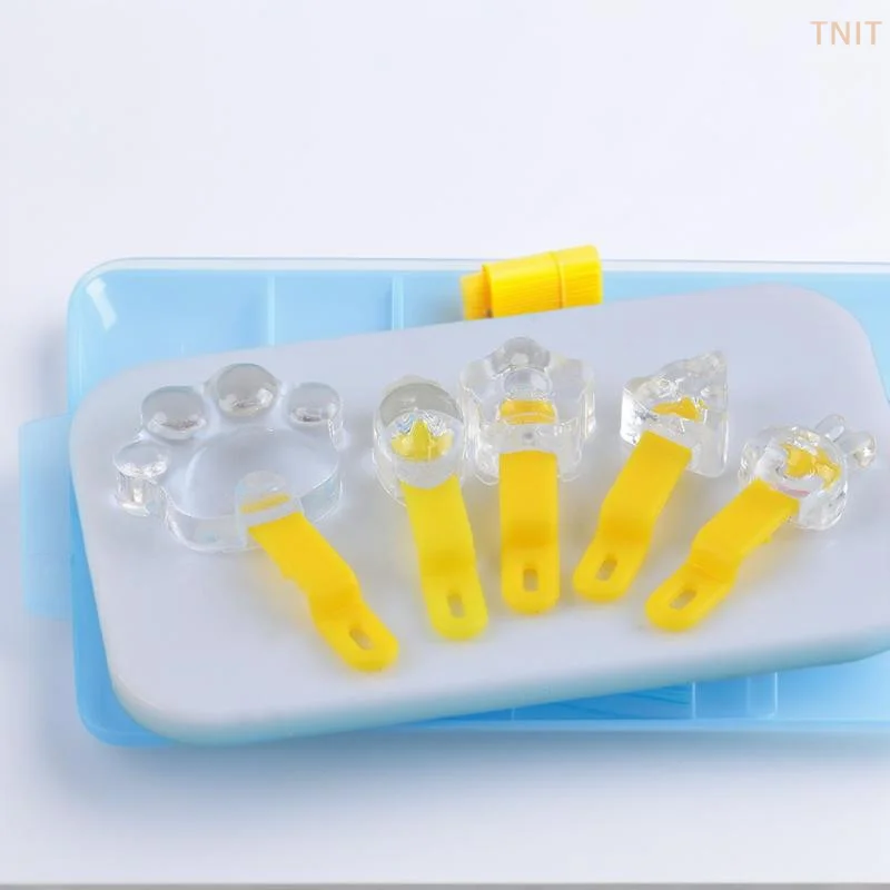 

[J] 1 Set Mini Bear Paw Ice Cream Popsicle Model 1/6 Dollhouse Miniature Food Play Decoration For Doll Accessories Toys
