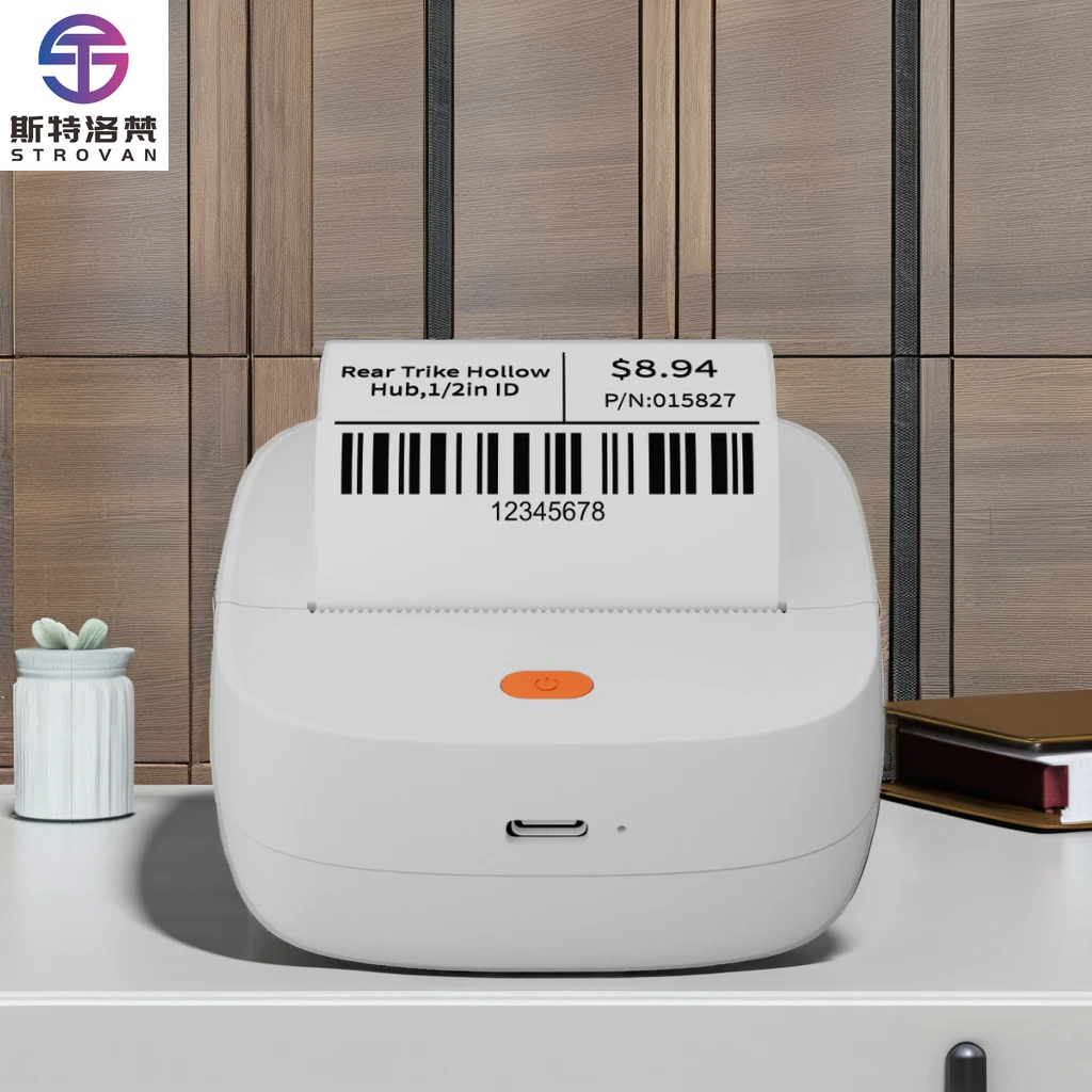 

Portable 58mm Mini Thermal Barcode Printer Wireless Smart Inkless Sticker Roll Paper Printer