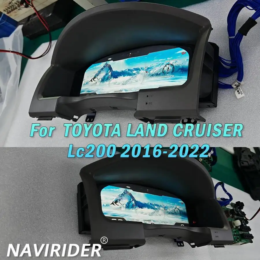 

12,3-дюймовый цифровой приборный дисплей для автомобиля TOYOTA LAND CRUISER LC200 2016-2022, виртуальная приборная панель