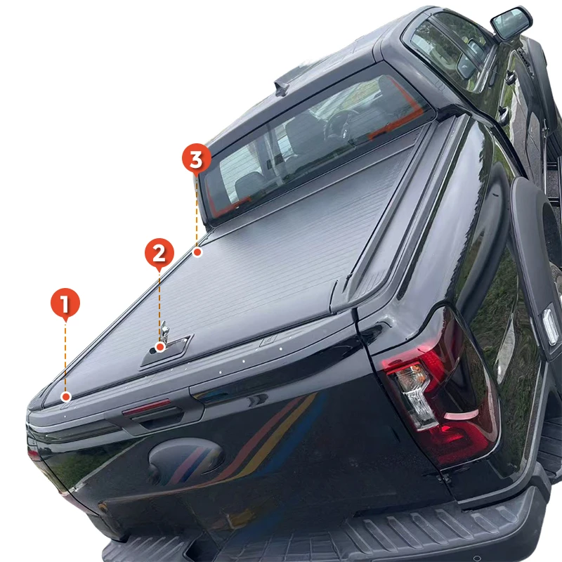 Hot Selling Hard Aluminum Roller Shutter Tonneau Cover Suitable For Ranger Sierra 1500 Gladiator Pickup Truck Bed