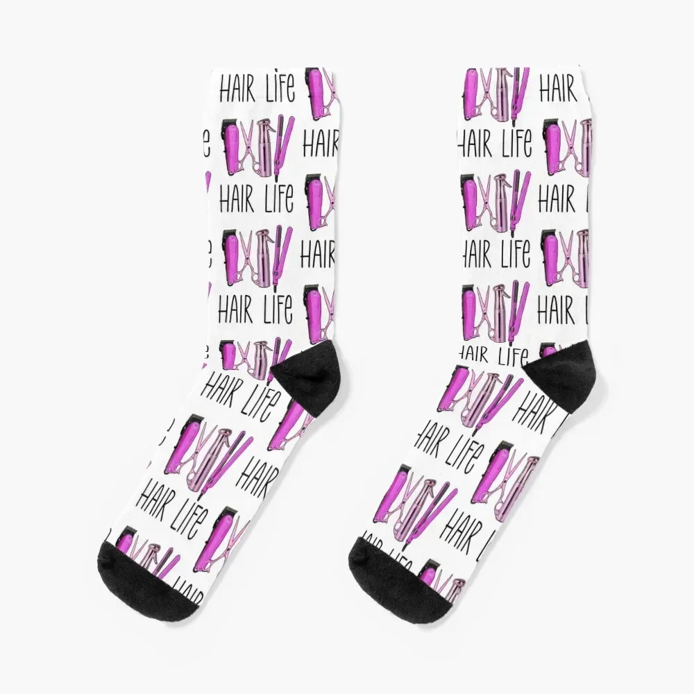 Funny Hairstylist Gift Hairdresser Beauty Salon Hair Stylist Cosmetologist Cosmetology Socks happy crazy Socks For Women Men's