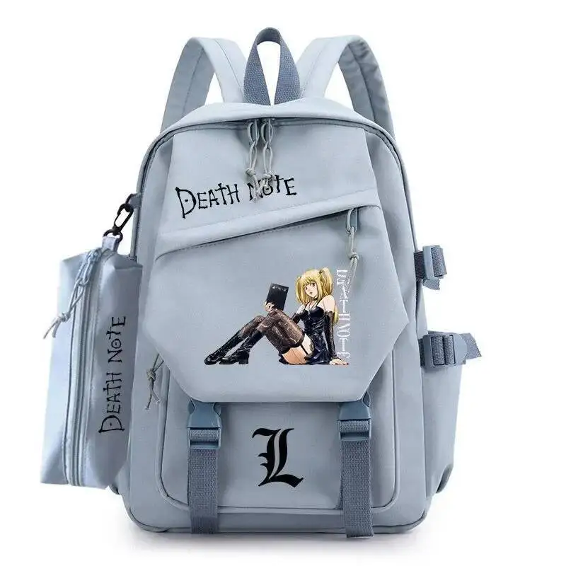 أنيمي لعبة الأزرق مذكرة الموت ديسو نوتو طالب المراهقين الحقائب المدرسية سعة كبيرة Mochilas حقائب الظهر للهدايا