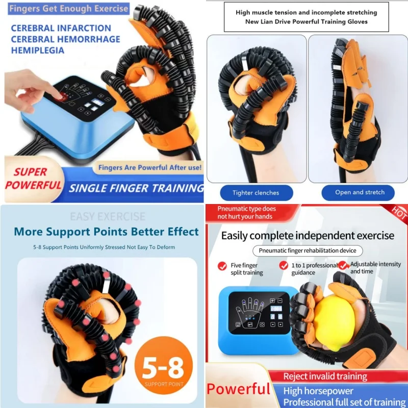 

Left Hand and Right Hand Finger Rehabilitation Exerciser Robot Glove Stroke Hemiplegia Cerebral Infarction Training Equipment Tr