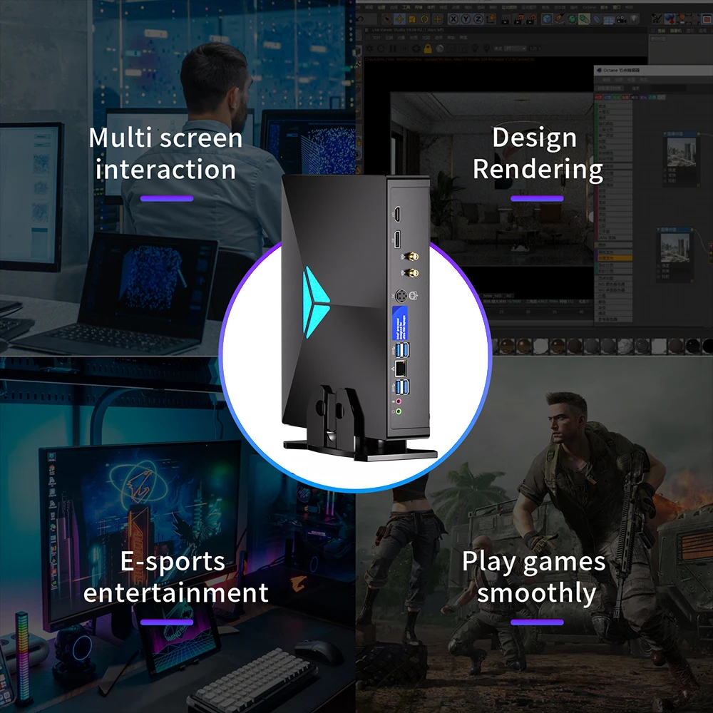 MSECORE MV200 インテル Core i9-9900KF GTX1050Ti 専用カードゲーム ミニ PC Windows 11 オフィス デスクトップ コンピュータ NVME DDR4 4K wifi6