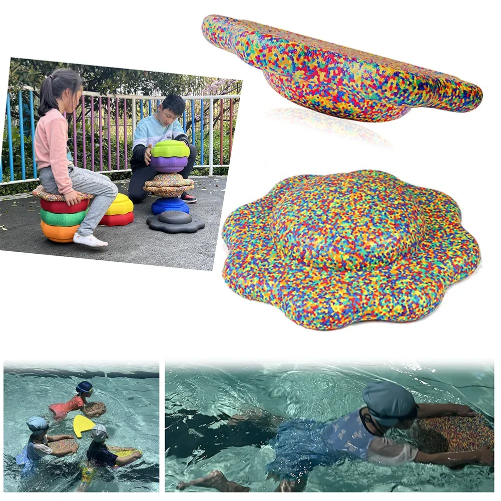 Balance Exerciser Non-slip Stability Board Flower Shape Balance Stepping Stones Multi-Function for Kids Adults