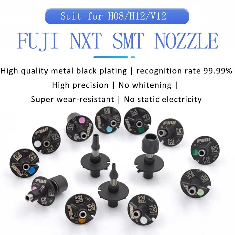 Voor Fuji Smt Nozzle 1.8 Fuji Nxt H08 H12 V12 Smt Machine Accessoires 1.3mu Slot 5.6G Rubberen Kop 0.4 Precisie 3.7 Mondstuk