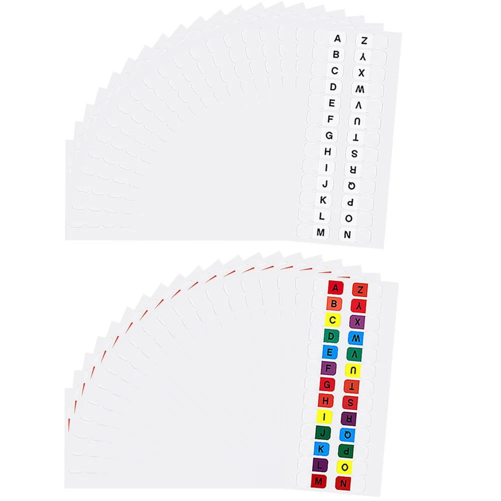 30 ورقة من علامات تبويب الأبجدية، علامات الصفحة، علامات تبويب لاصقة، ملصقات مؤشر ملونة، ملصقات لاصقة للمفكرة، علامات الصفحة