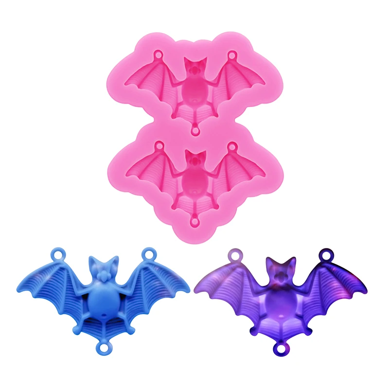 bat Keychain Pendants Silicone Mould DIY kawaii Crystal Epoxy Resin Crafts Jewelry Polymer Clay moulds bat fondant mold silicone