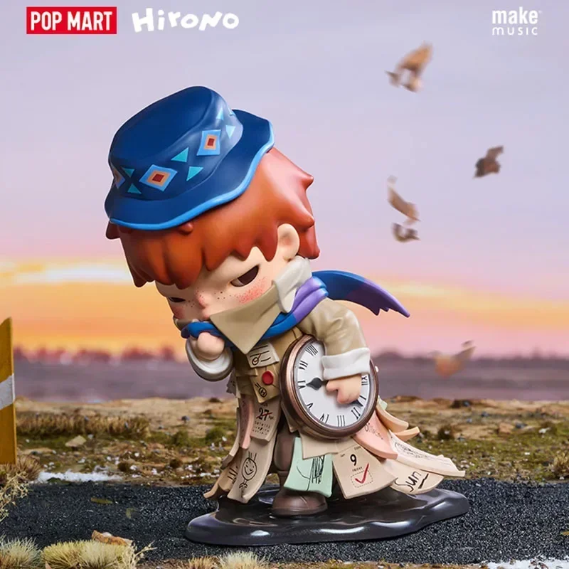 

POP MART Hirono X Stefanie Sun Weather With You Series Blind Box Guess Bag Настольное украшение Симпатичная модель Подарок Девушка Игрушки Аниме