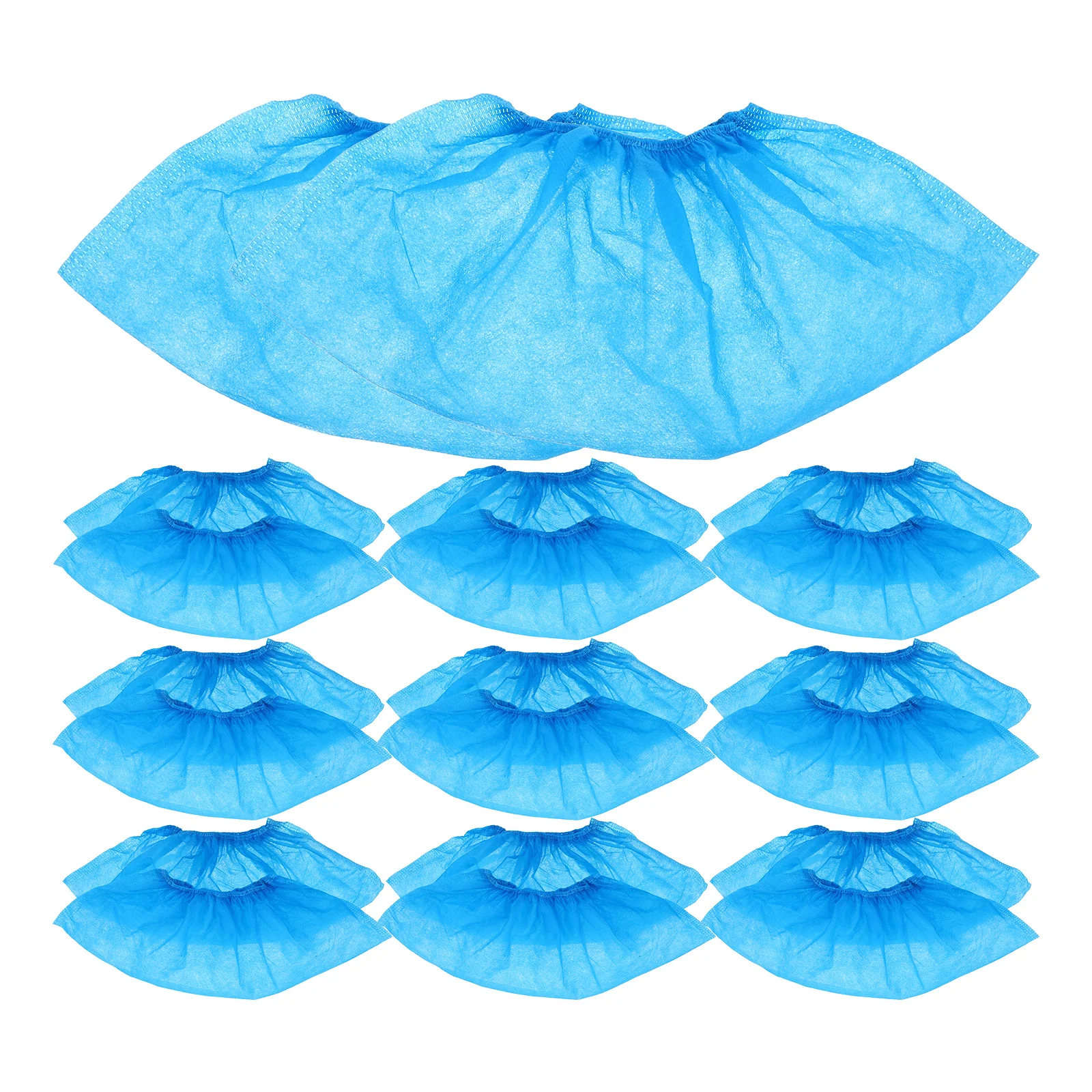 

100Pcs Disposable Non-Woven Shoe Covers Thickened Indoor Boot Protectors Elastic Household Convenient Floor Covers