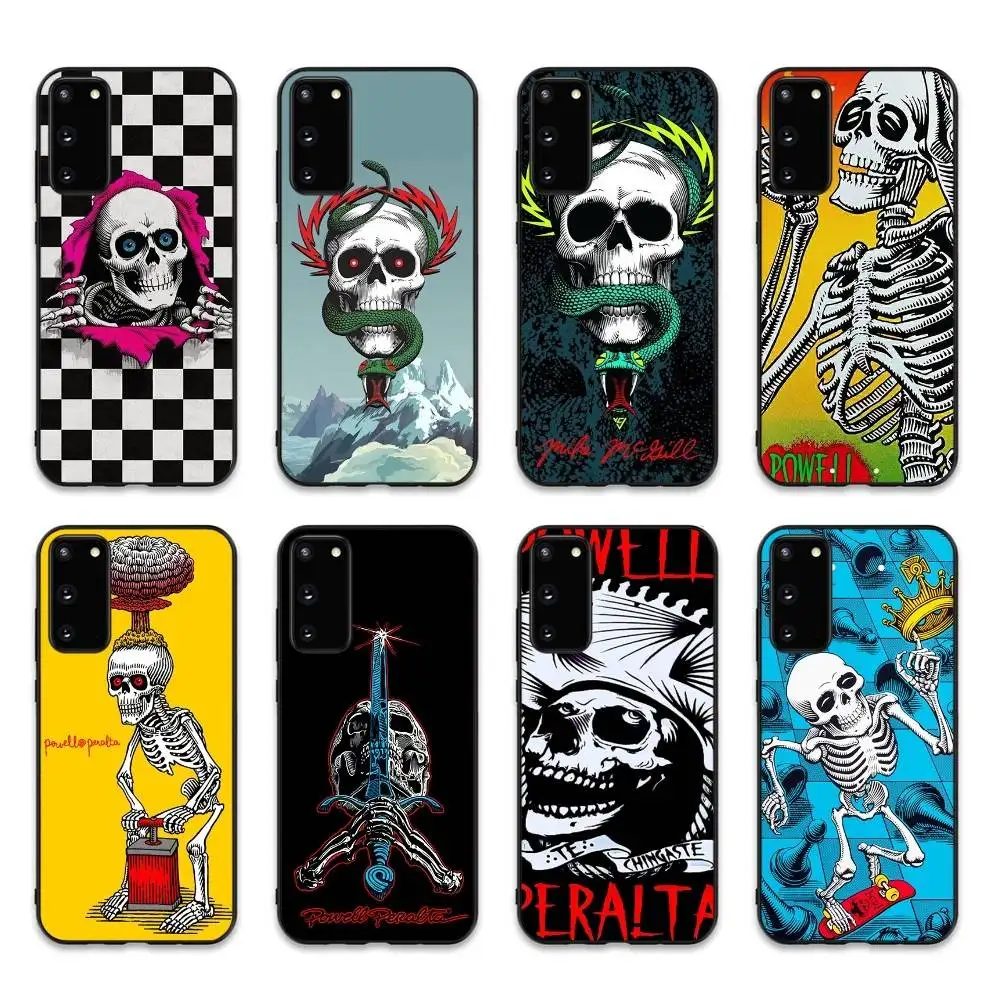 Skateboard Brand P-Powell P-Peralta Phone Case For Samsung S 24 Fe 25 Ultra Plus 20 Lite 21 30 22 23 24 22 Ultra 5G Fundas