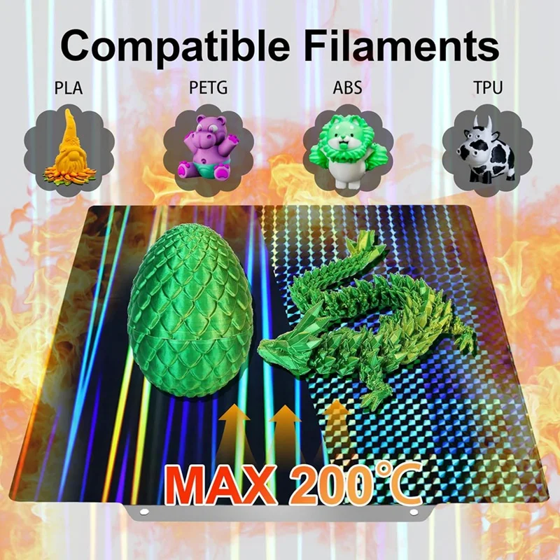 AC88-Textured H1H Build Plate 235X235mm No Magnetic Plate, H1H Spring Steel Sheet For Ender 3/Ender For 2/3/3 Pro/4/4 Pro