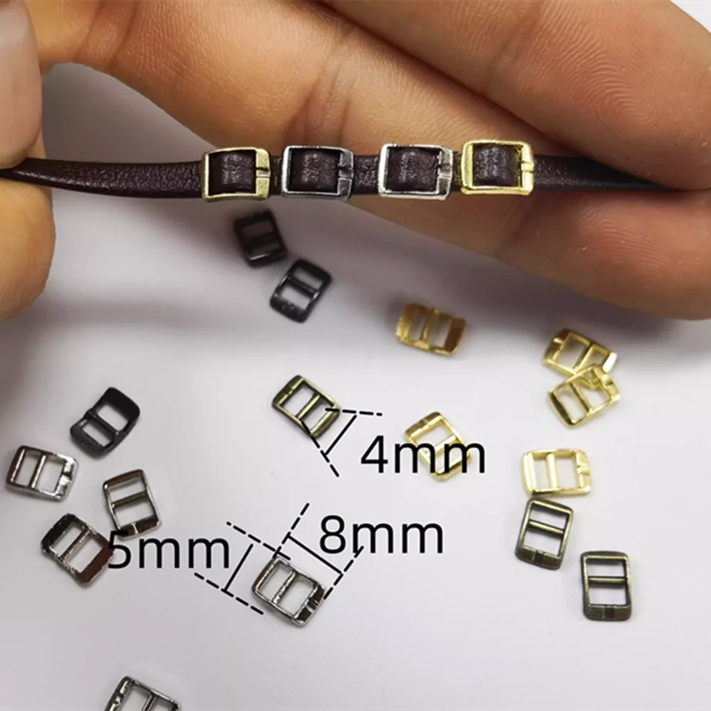 DIY人形用ミニメタルボタン、バッグ、靴、衣類、手作り衣類、縫製アクセサリー用ベルトバックル、4mm、30個