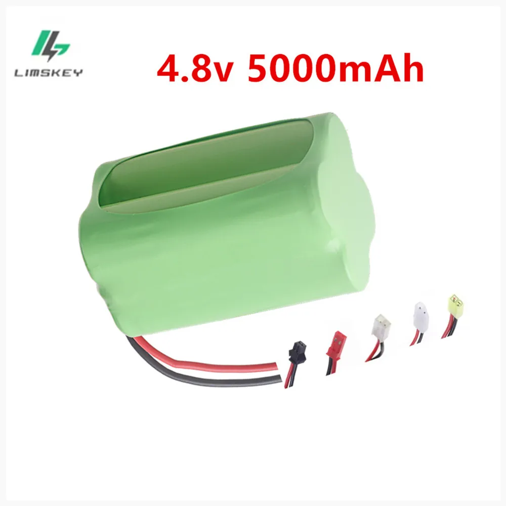 4.8V 5000mah NiMH Battery 4.8v Rechargeable Battery 4* AA Battery Pack For Rc toys Cars Tanks Robots Boats Guns