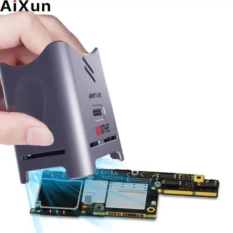 

Aixun UV LED Lamp Is An Integrated Kit For LCD Glue Curing Of Mobile Phone Maintenance Motherboard And BGA Rework Station.