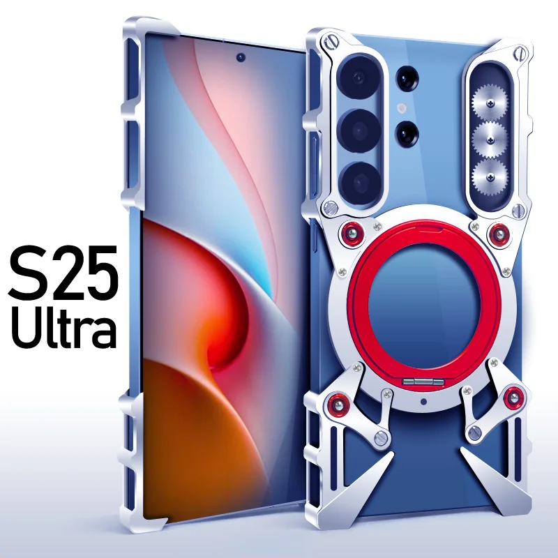 

Luxury Zimon Thor Heavy Duty Armor Metal Aluminum Phone Case For Samsung Galaxy S26 S25 S24 S23+Ultra Back Fundas Coques Bumper