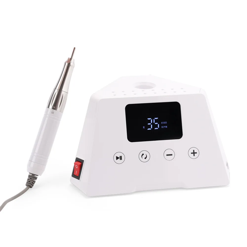 

35000 RPM Coreless Nail Drill Machine Electric Drill Machine 65W Portable Desktop Stand Design Use Manicure and pedicure