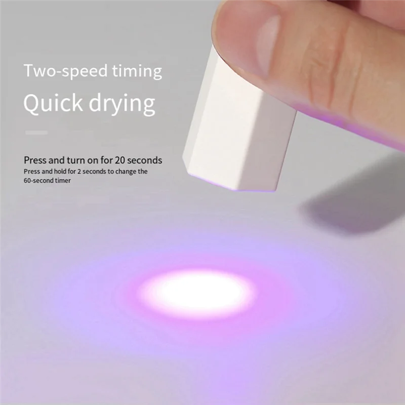 Yls-nail art luz portátil hexagonal armazenamento de luz arte do prego caneta de secagem rápida mais fácil de operar