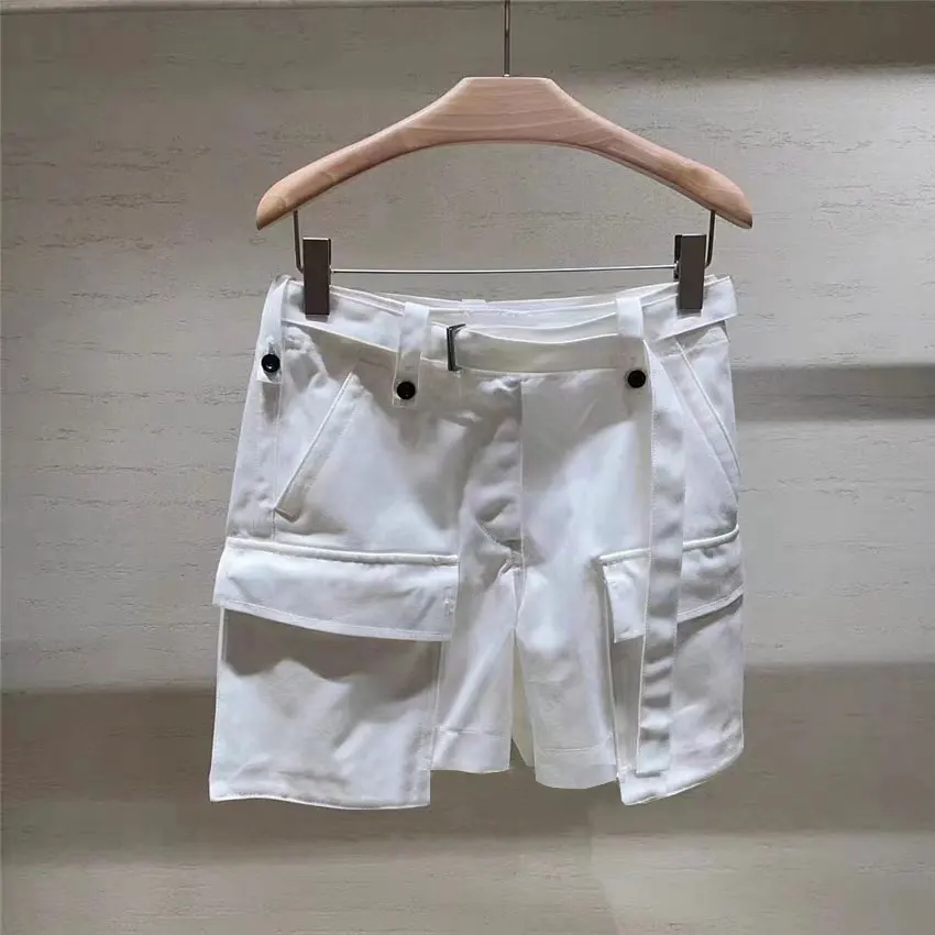SAC 2026summer Straight Versatile Wide Leg Pants Splicing Design Casual Shorts