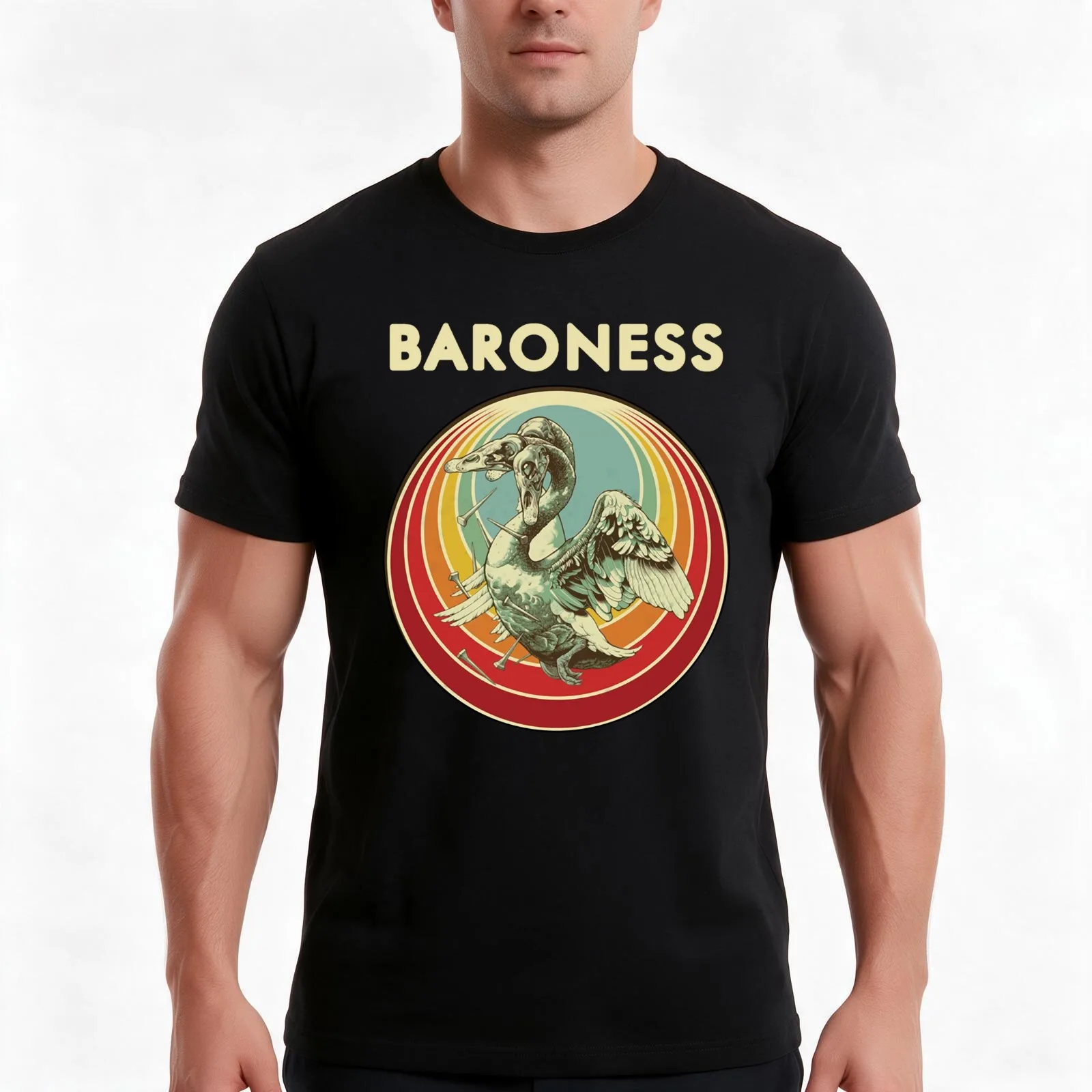 Retro Baroness Ogeechee Hymnal Metal Music Band T-Shirt Summer Casual Cotton Tee Oversized Streetwear Tops Unisex Men Women