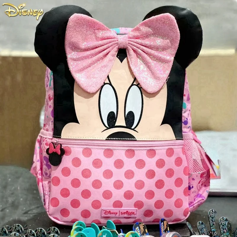 Nowa oryginalna Australia Smiggle Disney Minnie dzieci uczniowski plecak na Lunch plecak portfel kubek na wodę prezenty dla dziewcząt