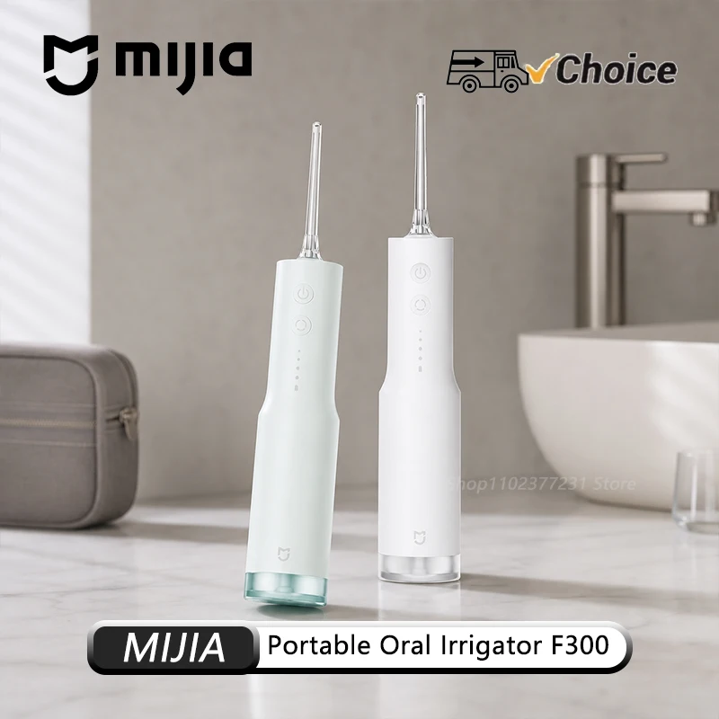 Original NEW MIJIA F300 Portable Oral Irrigator Dental Water Jet Water Flosser Teeth Whitening Bucal Tooth Cleaner Waterpulse CN