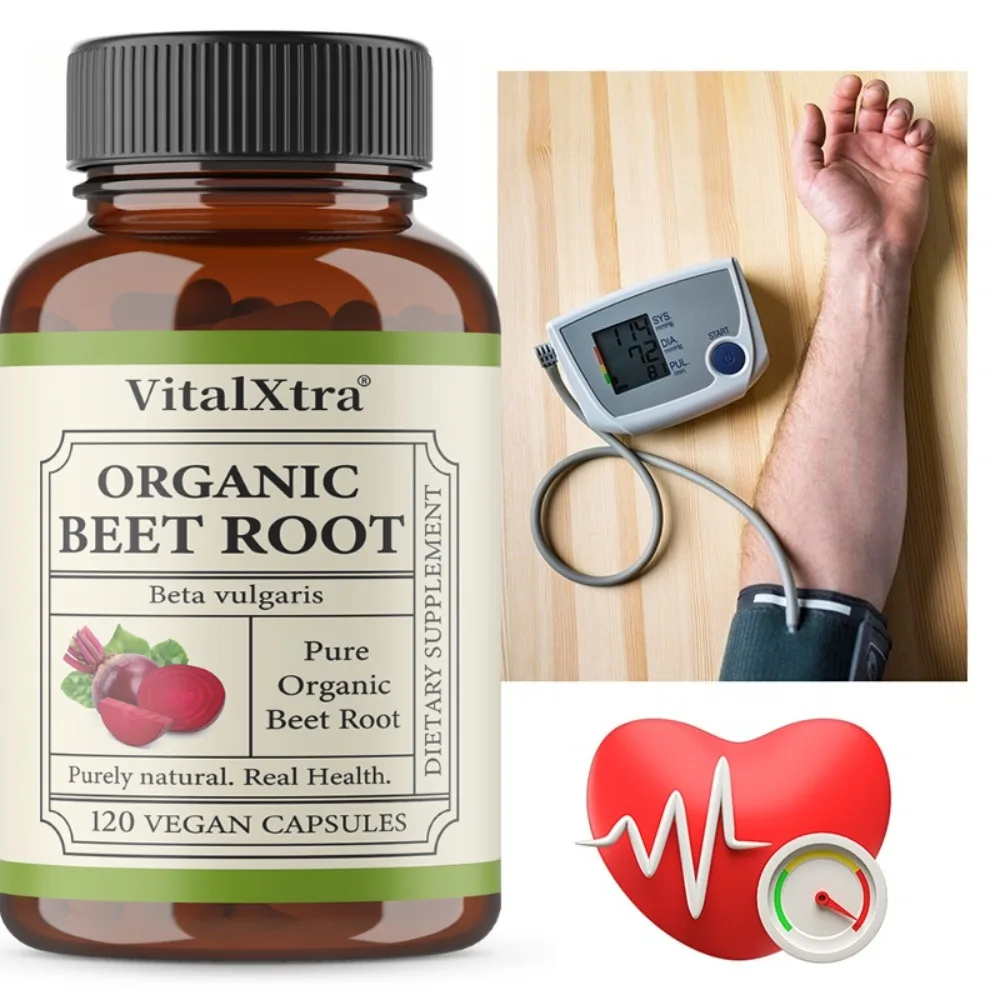 Beet Root Capsules - Helps Maintain Healthy Blood Pressure, Promotes Blood Circulation, and Improves Athletic Performance