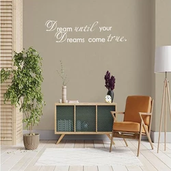 Dream Until Your Dreams Come True Wall Famous PVC Wall Sticker Decal Quote Art Vinyl