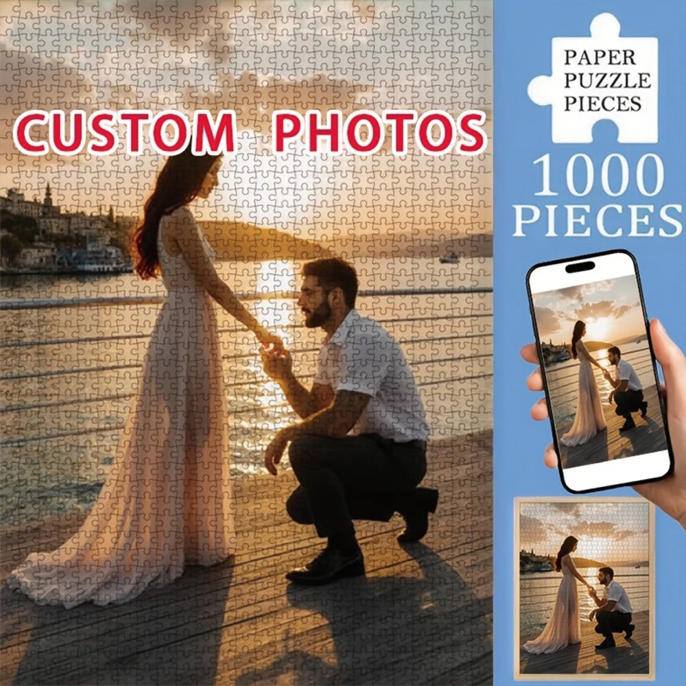 Kids Education Gift - 35/300/500/1060 adet Kişiselleştirilmiş Özel Fotoğraf Bulmacası