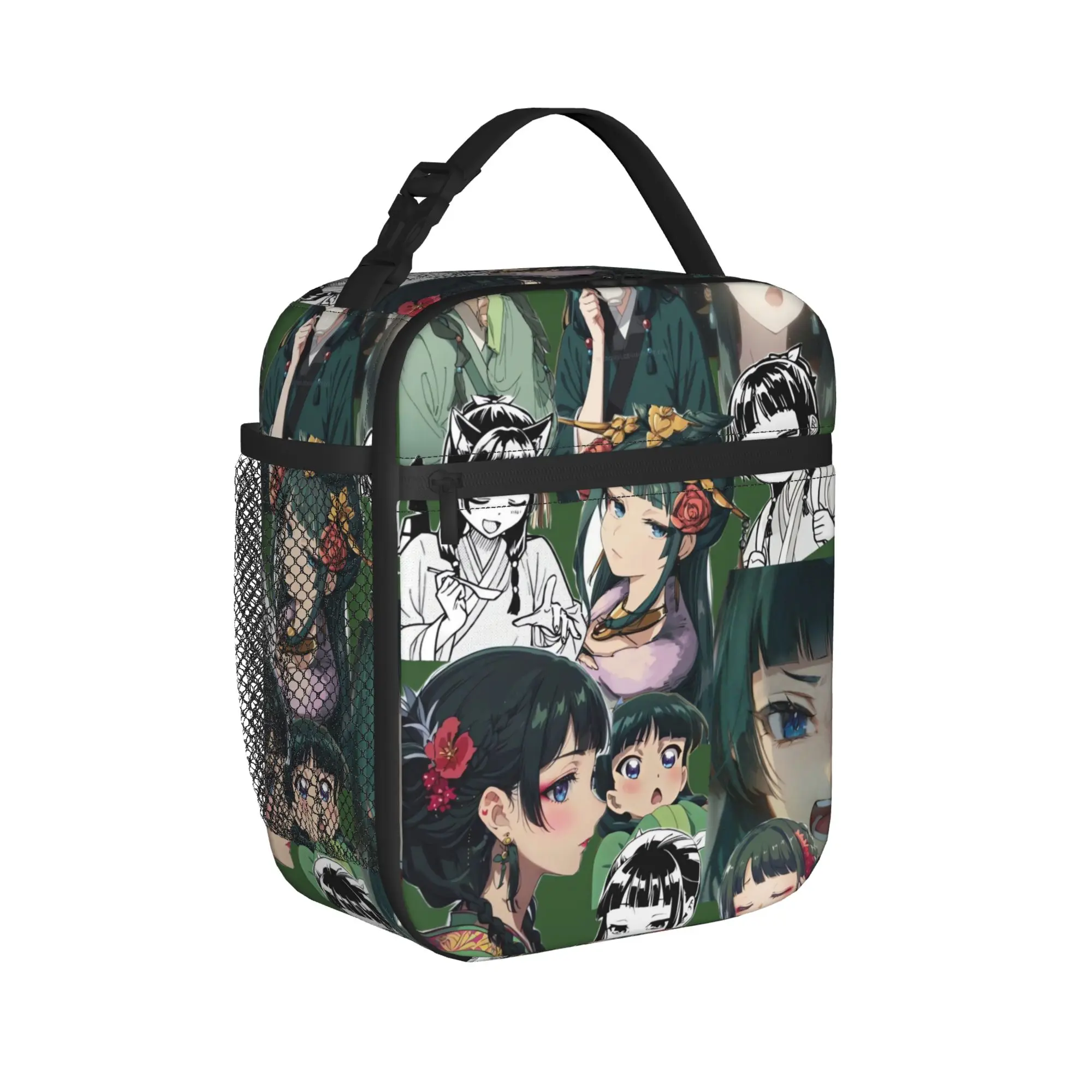Maomao Lunch Bag The Apothecary Diaries Portable Lunch Box Women Travel Cooler Bag Leisure Waterproof Thermal Tote Handbags