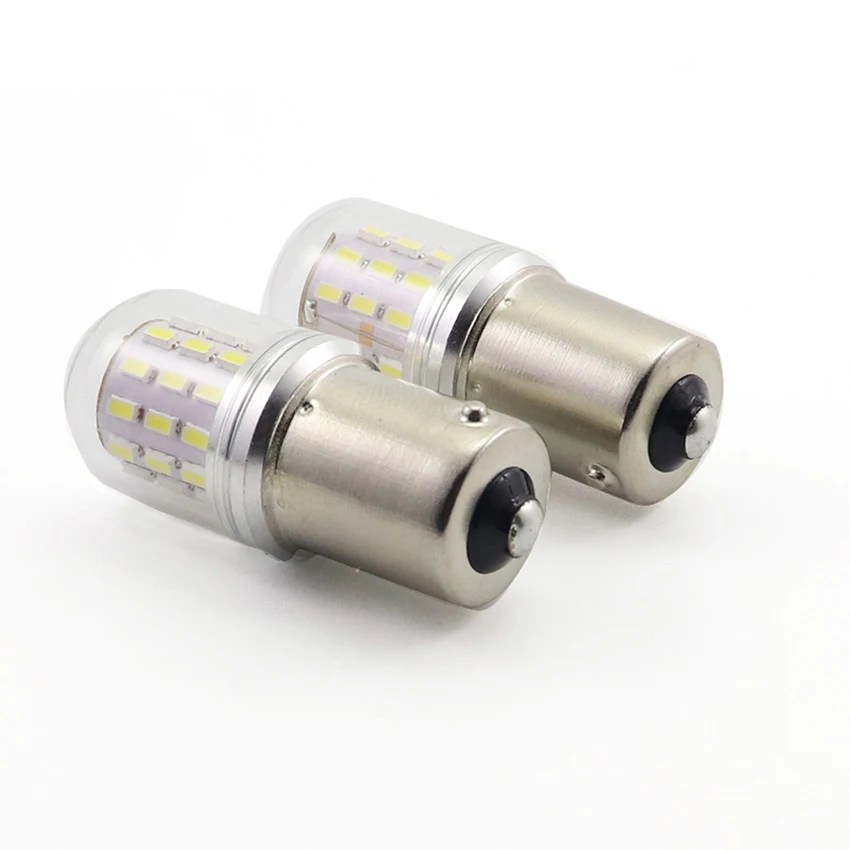 2PCS LED Canbus G18 1156 BA15S Car Brake Lights Turn Signal R5W R10W 12-24V Automotive Boat Lamp